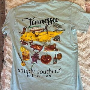 Simply Southern Light Blue Tennessee Icons T-Shirt